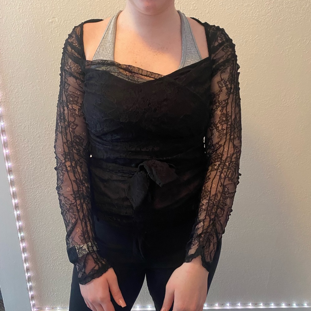 Express Black lace blouse